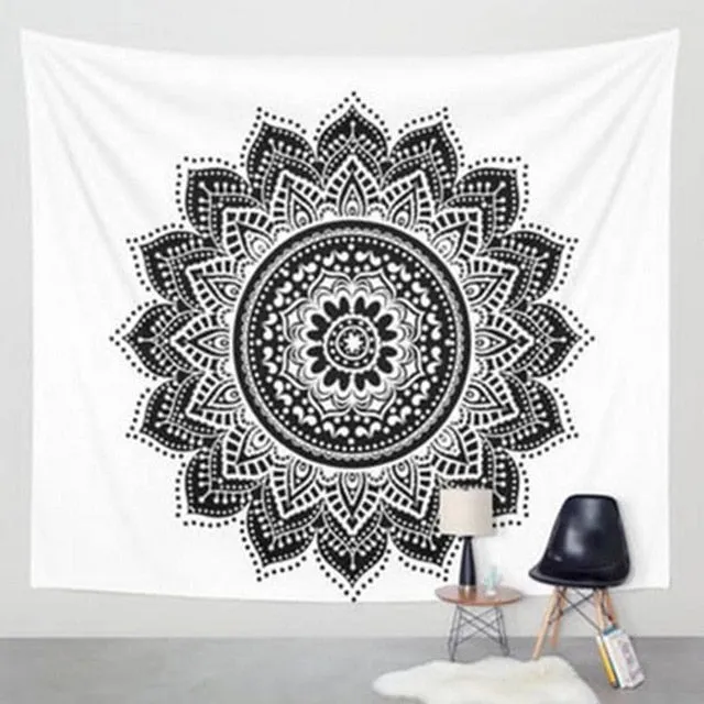 130*150cm Multifunctional Indian Wall Hanging Home Dorm Decoration Beach Towel Yoga Mat Blankets Fitness Body Building Equipment