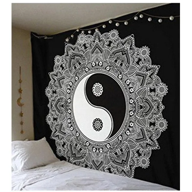 130*150cm Multifunctional Indian Wall Hanging Home Dorm Decoration Beach Towel Yoga Mat Blankets Fitness Body Building Equipment