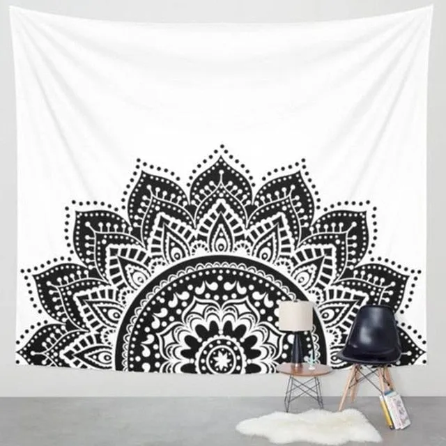 130*150cm Multifunctional Indian Wall Hanging Home Dorm Decoration Beach Towel Yoga Mat Blankets Fitness Body Building Equipment