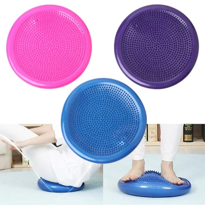 33x33cm Inflatable Yoga Massage Ball Durable Universal Sports Gym Fitness Yoga Wobble Stability Balance Disc Massage Cushion Mat