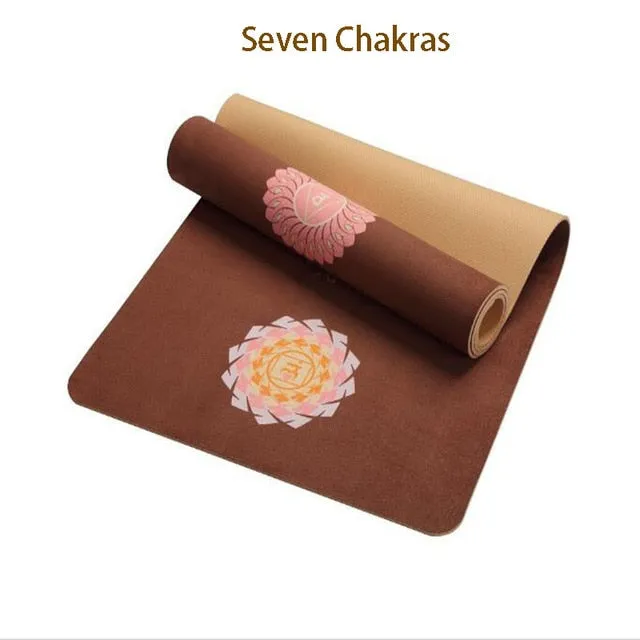 5 MM Lotus Pattern Suede TPE Yoga Mat Pad Non-slip Slimming Exercise Fitness Gymnastics Mat Body Building Esterilla Pilates