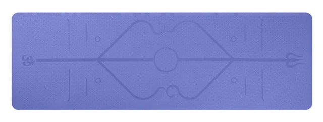 6MM TPE Yoga Mat with Position Line Non Slip Carpet Mat 183cmX61cm High Density For Beginner Environmental Fitness Gymnastic Mat