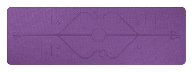 6MM TPE Yoga Mat with Position Line Non Slip Carpet Mat 183cmX61cm High Density For Beginner Environmental Fitness Gymnastic Mat