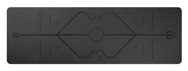 6MM TPE Yoga Mat with Position Line Non Slip Carpet Mat 183cmX61cm High Density For Beginner Environmental Fitness Gymnastic Mat