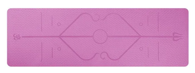 6MM TPE Yoga Mat with Position Line Non Slip Carpet Mat 183cmX61cm High Density For Beginner Environmental Fitness Gymnastic Mat
