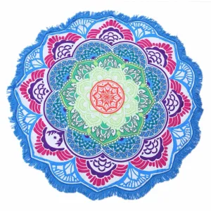 7 Colors Round Beach Blanket Printed Yoga Mat Beach Roundie Mandala Circle Blanket Round Tapestry Yoga Blanket 147*147cm