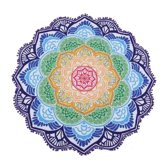 7 Colors Round Beach Blanket Printed Yoga Mat Beach Roundie Mandala Circle Blanket Round Tapestry Yoga Blanket 147*147cm