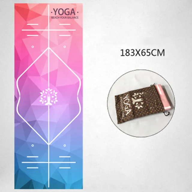 72 Inches Non Slip Collapsible Yoga Mat Towel Workout Sports Beach Bedspread Fitness Tapis Tie Dye Blanket Pilates Exercise Mats
