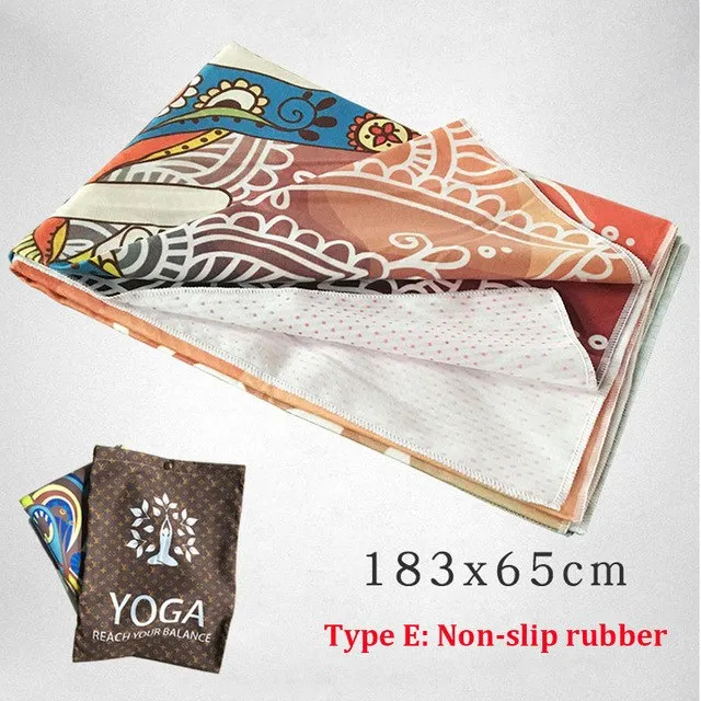 72 Inches Non Slip Collapsible Yoga Mat Towel Workout Sports Beach Bedspread Fitness Tapis Tie Dye Blanket Pilates Exercise Mats