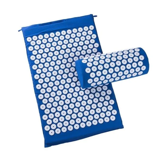 Acupressure Massager Cushion Relieve Stress Pad Back Body Pain Spike Relaxation Yoga  Mat with Pillow