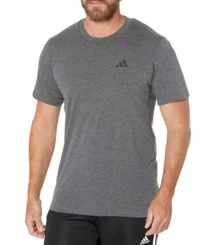 adidas Men's Essentials Feel Ready Training T-Shirt, Dark Grey Heather/White/Black