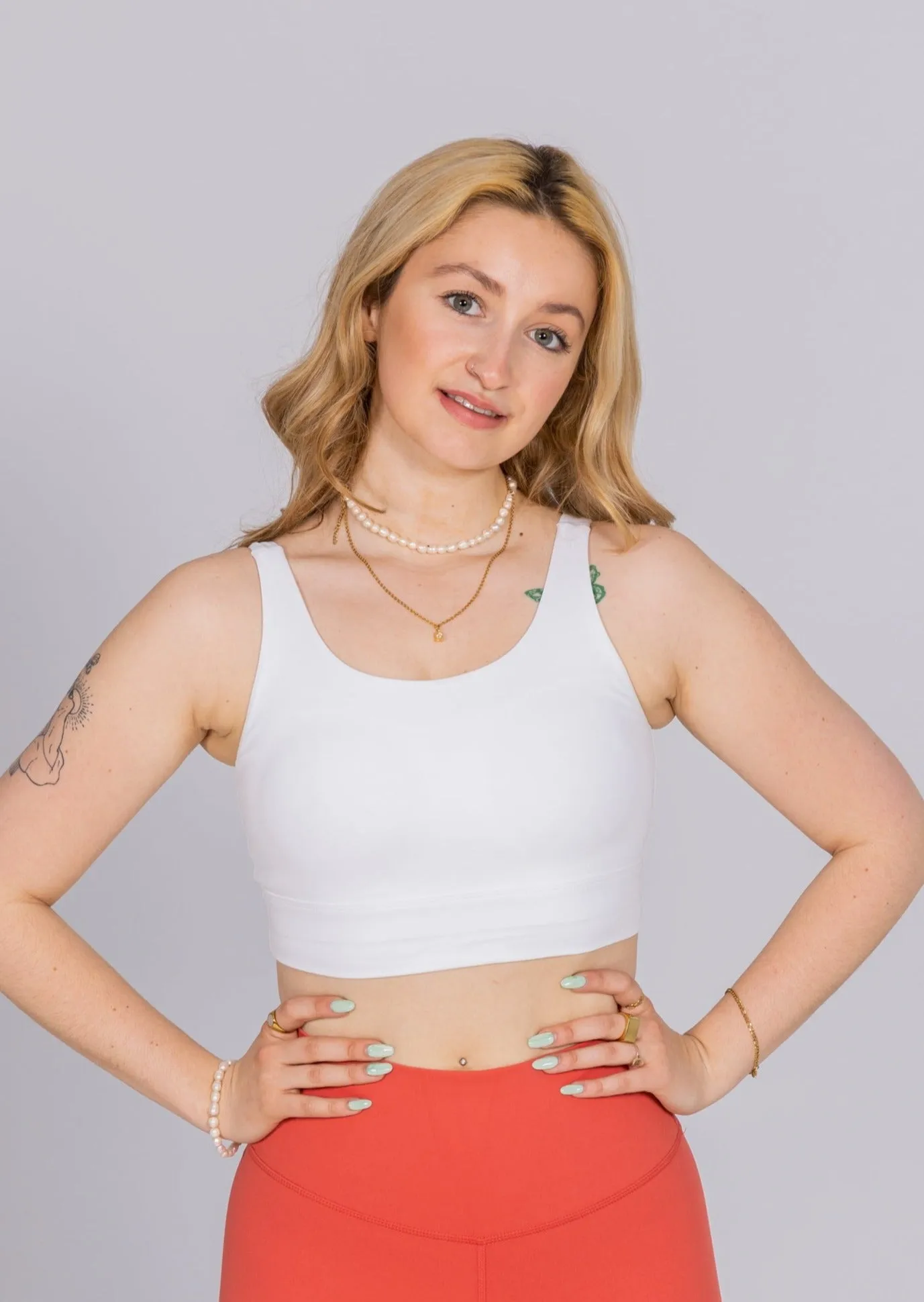 Aria Sports Bra White