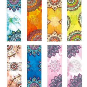 Beautiful Pattern Print New Yoga Towel Sweat Anti-skid Portable Gym Blanket Exercise Yoga Mat Towel Pilates Towel Yoga Mat Cover
