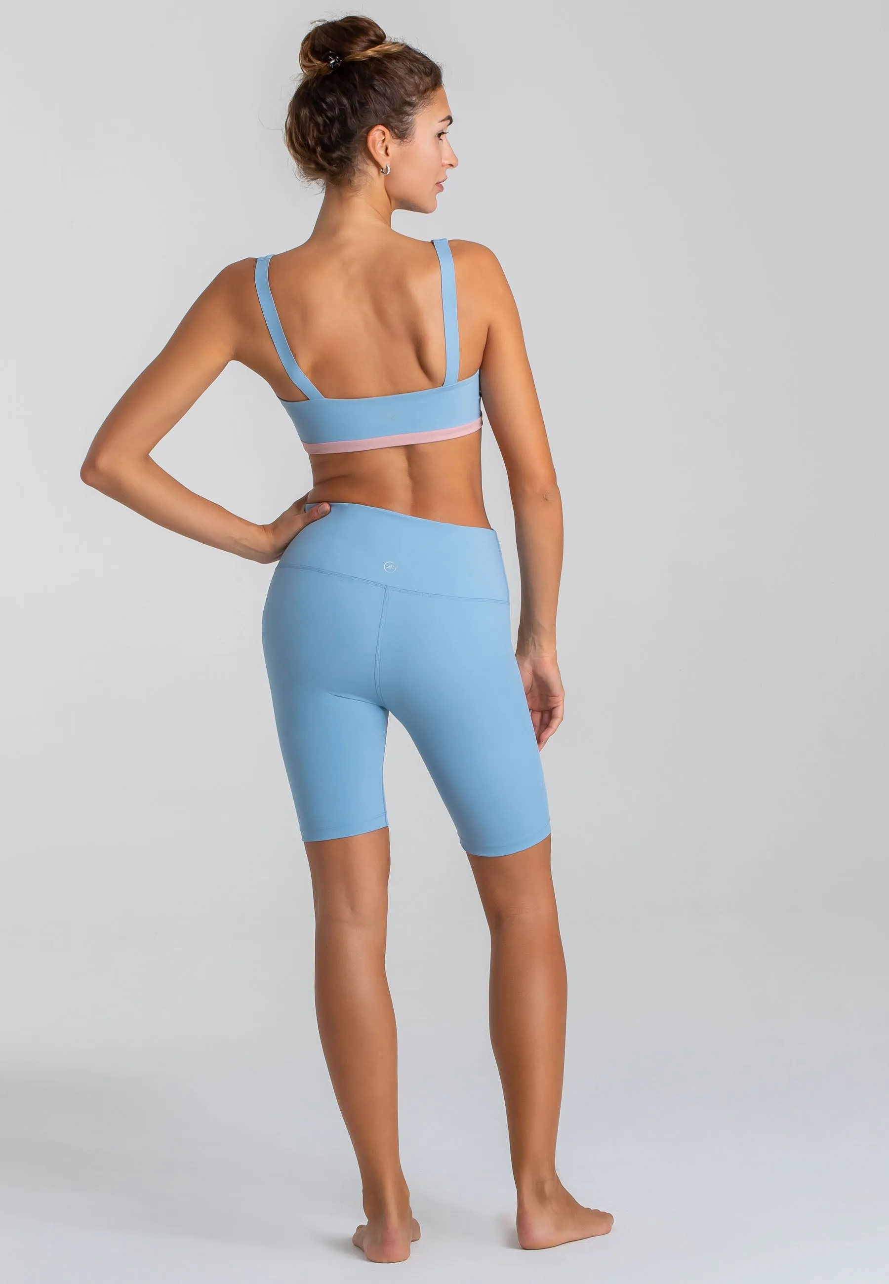 Charm Bralette Reversible - Rose Blossom Dusty Baby Blue