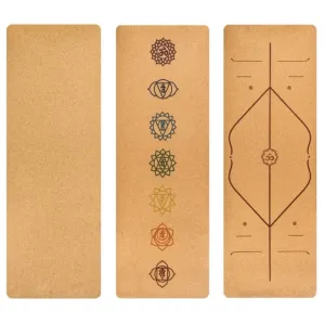 Cork Rubber Multi Use Activity Non Slip Yoga Mat for Pilates Fitness Hot Yoga Eco-friendly Non Slip Exercise Mats 183cm*68cm*5mm