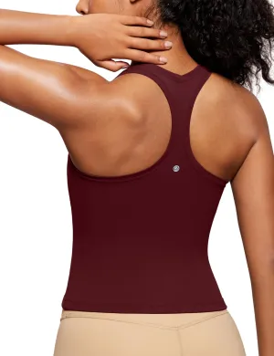 CRZ YOGA Butterluxe Racerback Workout Tank Tops for Women Sleeveless Camisole Gym Athletic Yoga Shirts Red Merlot