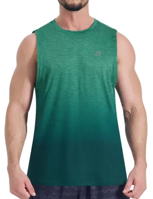 EZRUN Men's Tank Tops Quick Dry Workout Muscle Sleeveless Shirts Summer Gym Athletic Shirt for Swim Beach Running