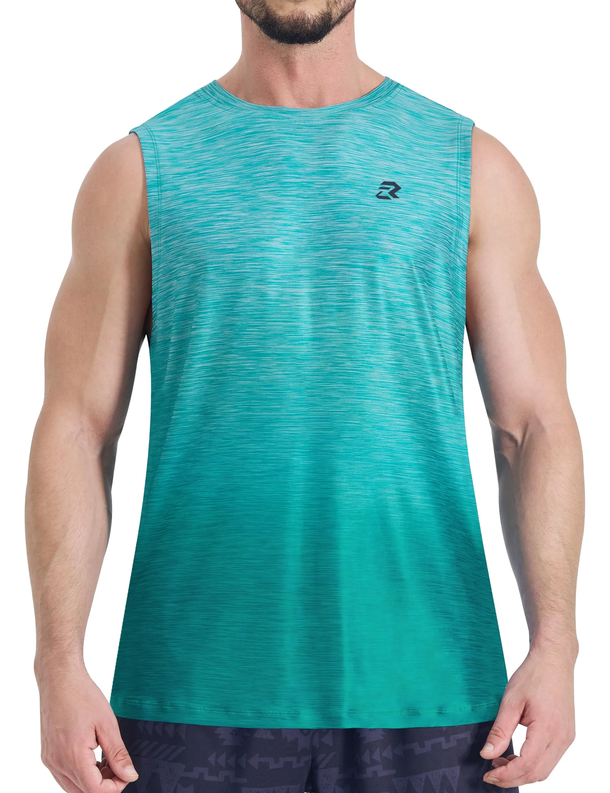 EZRUN Men's Tank Tops Quick Dry Workout Muscle Sleeveless Shirts Summer Gym Athletic Shirt for Swim Beach Running