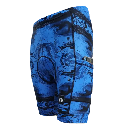 Funky Cycling Shorts - Island Wave