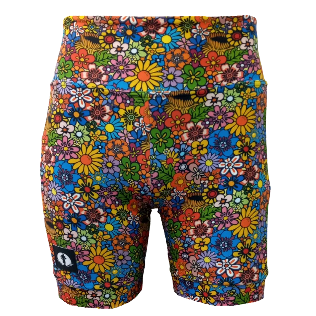 High Waist Funky Pants - Funky Flowers