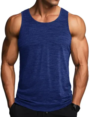 MAGCOMSEN Mens Workout Tank Tops Sleeveless Shirts Athletic Dry Fit Tank Top Gym Running Tank Top Men Sport Summer Tank Royal Blue