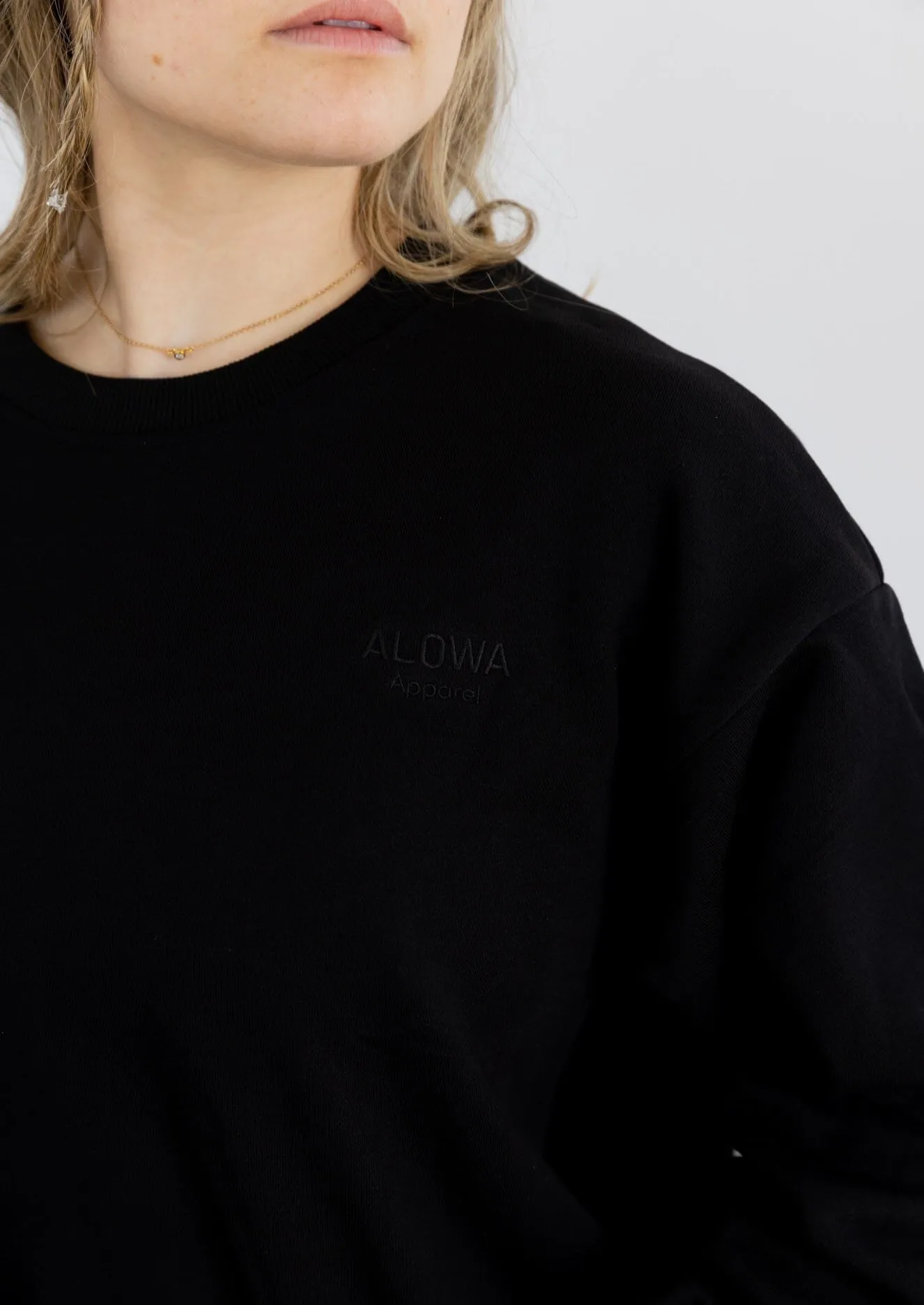 Maya Oversized Crewneck Black