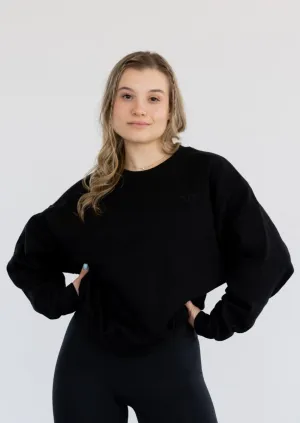 Maya Oversized Crewneck Black