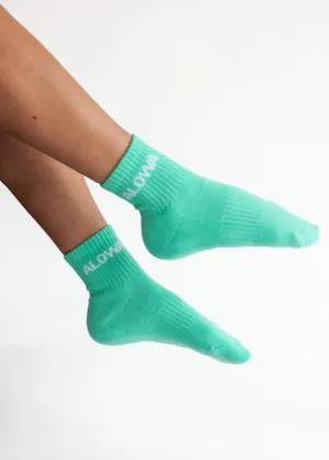 Mini Crew Socks Turquoise Glow