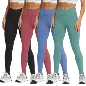 Natural Feelings Buttercloud Cross Waist Leggings for Women High Waist Cross Leggings Yoga Workout PantsTight
