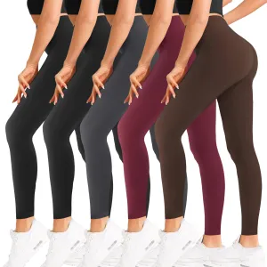 Natural Feelings Buttercloud High Waisted Leggings for Women Pack Tummy Control Athletic Yoga Pants Opaque Slim
