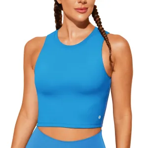 Natural Feelings Nudi Sports Bras for Women Removable Padded Yoga Tank Tops Sleeveless Fitness Workout Crop Tops