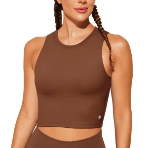 Natural Feelings Nudi Sports Bras for Women Removable Padded Yoga Tank Tops Sleeveless Fitness Workout Crop Tops