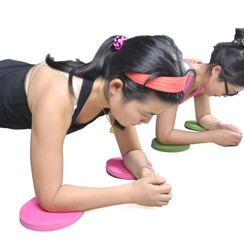 New Pack of 2 Plank Workout Knee Pad Cushion Round Foam Yoga Eliminate Knee Wrist Elbow Pain Exercise Mats