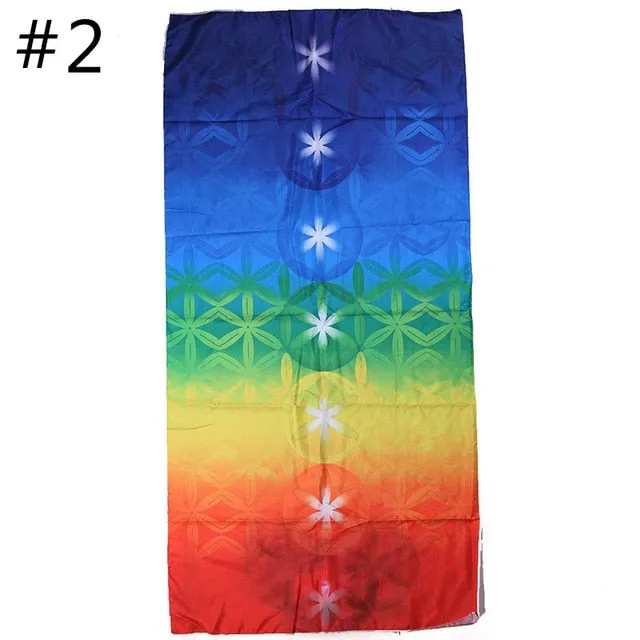 New Rainbow Stripes Yoga Blankets Mandala Beach Towel Yoga Mat Bohemia Mandala Blanket Pilates Towel Wall Hanging Mat