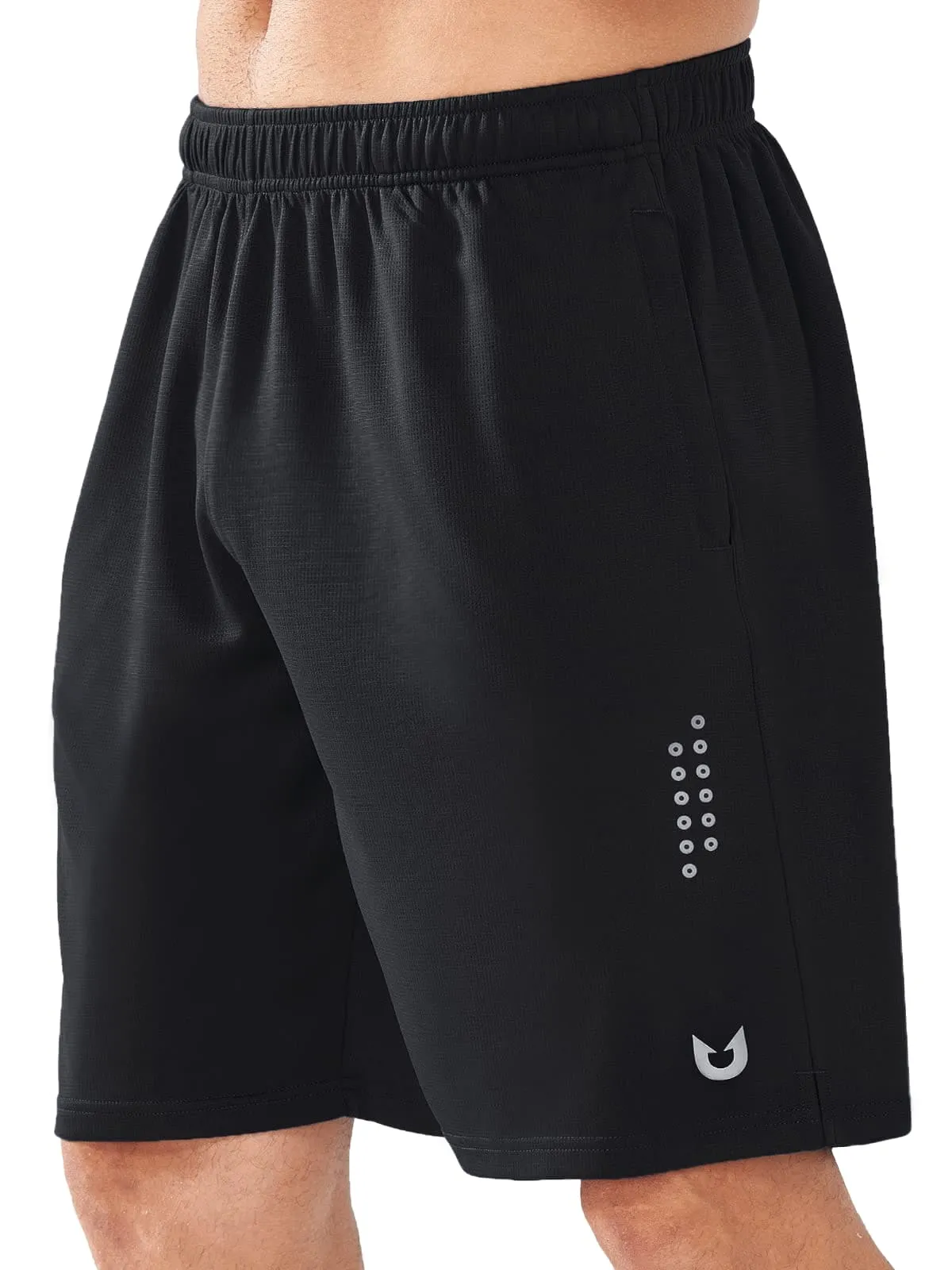 NORTHYARD Men's 10" Athletic Basketball Shorts Workout Gym Quick Dry Shorts Lightweight Mesh Training Shorts for Men Exercise Black