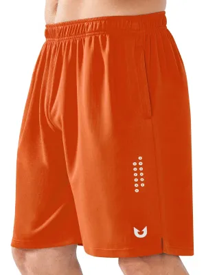 NORTHYARD Men's 10" Athletic Basketball Shorts Workout Gym Quick Dry Shorts Lightweight Mesh Training Shorts for Men Exercise Orange