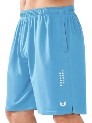 NORTHYARD Men's 10" Athletic Basketball Shorts Workout Gym Quick Dry Shorts Lightweight Mesh Training Shorts for Men Exercise SkyBlue