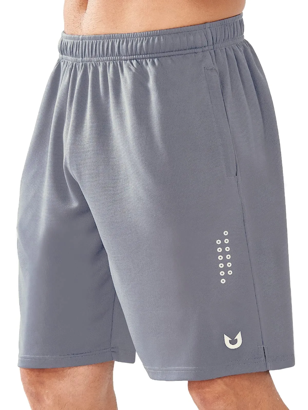 NORTHYARD Men's 10" Athletic Basketball Shorts Workout Gym Quick Dry Shorts Lightweight Mesh Training Shorts for Men Exercise Stone