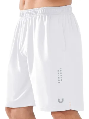 NORTHYARD Men's 10" Athletic Basketball Shorts Workout Gym Quick Dry Shorts Lightweight Mesh Training Shorts for Men Exercise White