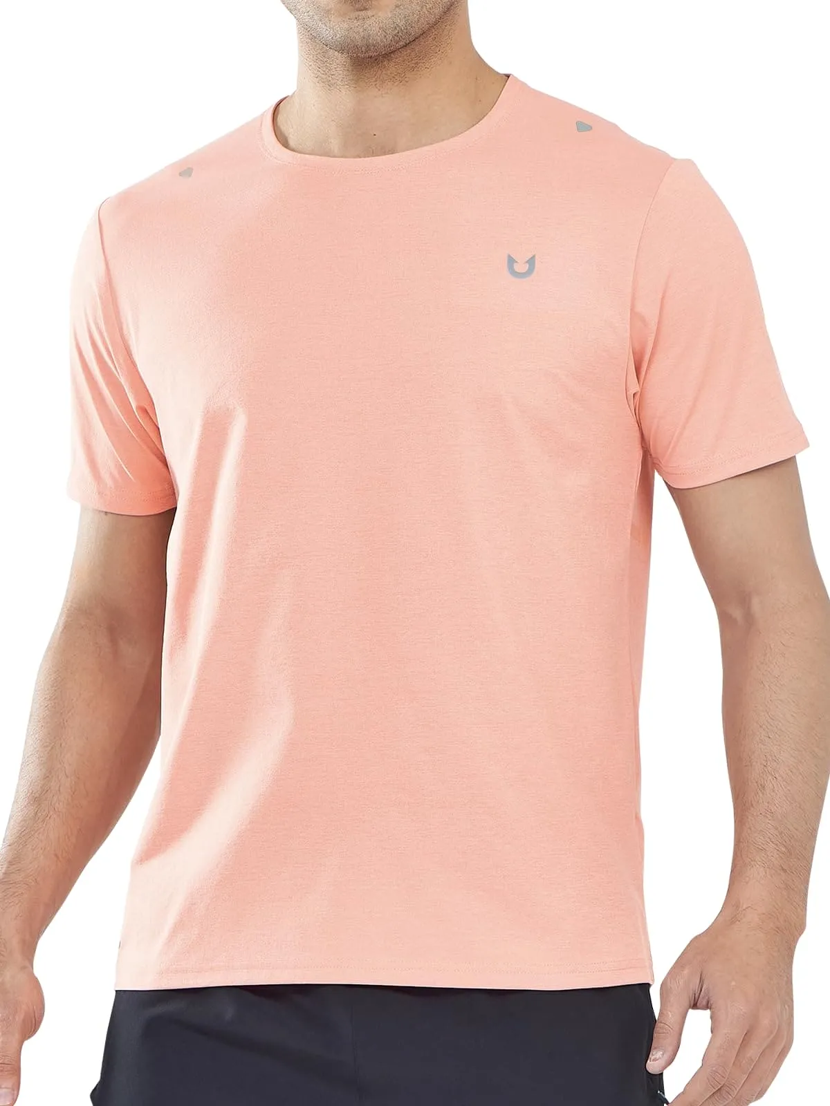 NORTHYARD Men's Workout Gym Shirts Quick Dry T-Shirts Running Athletic Short Sleeve Shirt for Men Pink