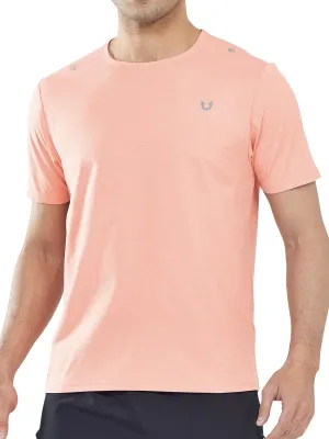 NORTHYARD Men's Workout Gym Shirts Quick Dry T-Shirts Running Athletic Short Sleeve Shirt for Men Pink