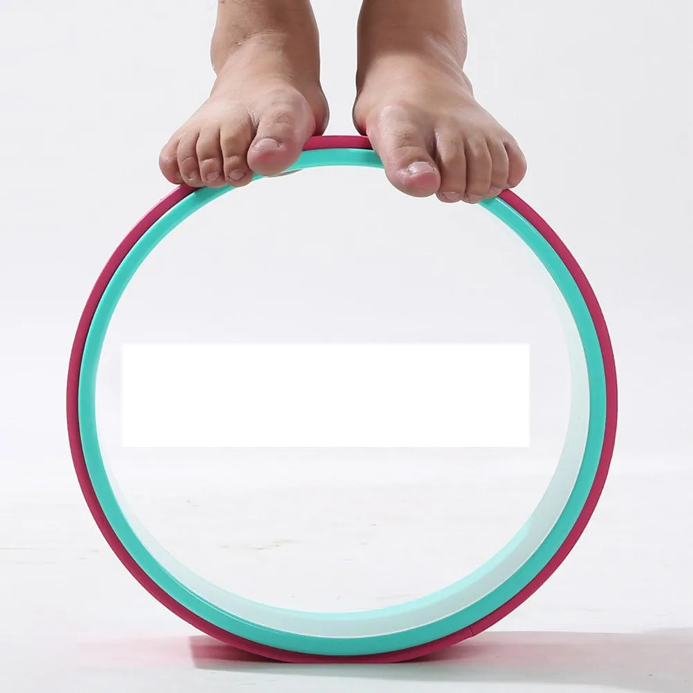 Professional Yoga Pilates Circles Waist Shape Slim Training Bodybuilding ABS Gym Workout Yoga Wheel Back Tools