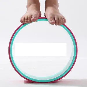 Professional Yoga Pilates Circles Waist Shape Slim Training Bodybuilding ABS Gym Workout Yoga Wheel Back Tools