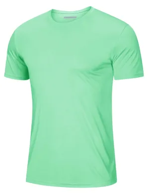 Short Sleeve Shirts for Men Dry Fit Tshirts UPF50 Active Athletic Summer T Shirts Workout Running T-Shirt Mint Green