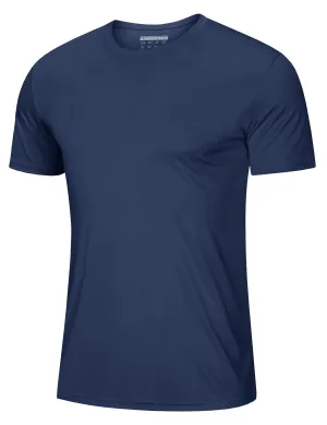 Short Sleeve Shirts for Men Sun Protection T-Shirts UPF 50  Ultra Breathable Shirts Moisture Wicking Casual Shirts Navy