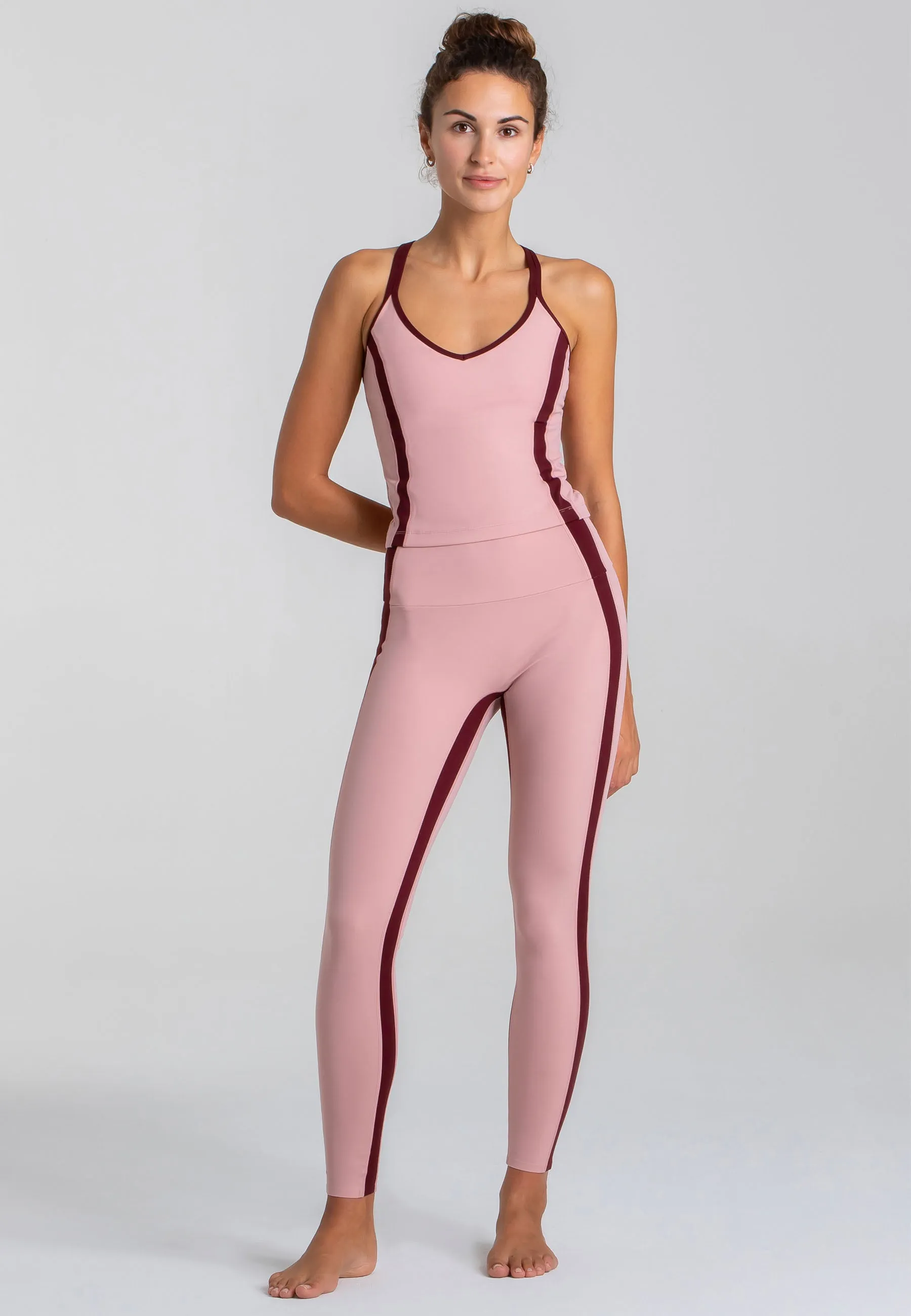 Spirit Tank Top & Expression Leggings Set ?C Rose Blossom