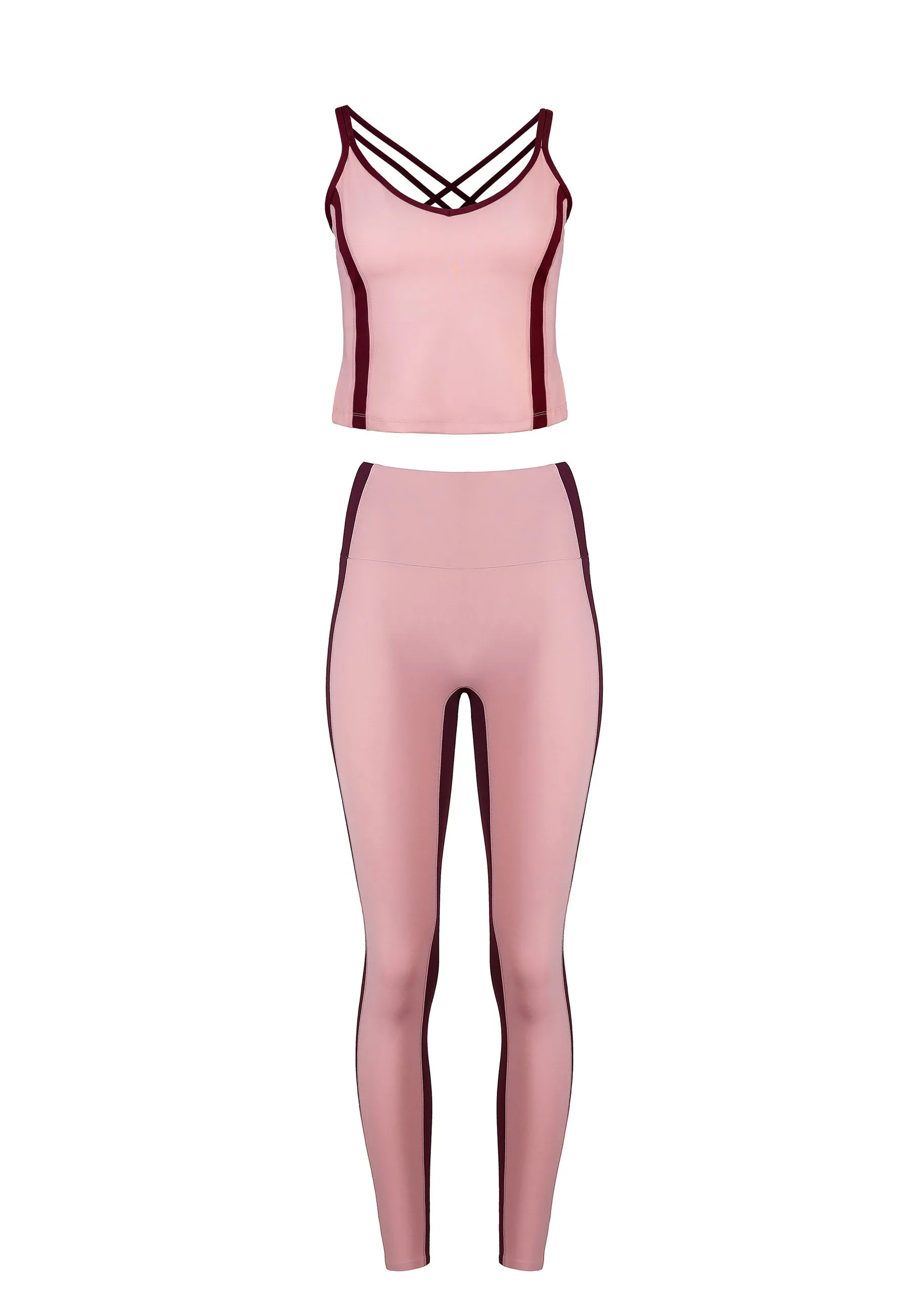 Spirit Tank Top & Expression Leggings Set ?C Rose Blossom
