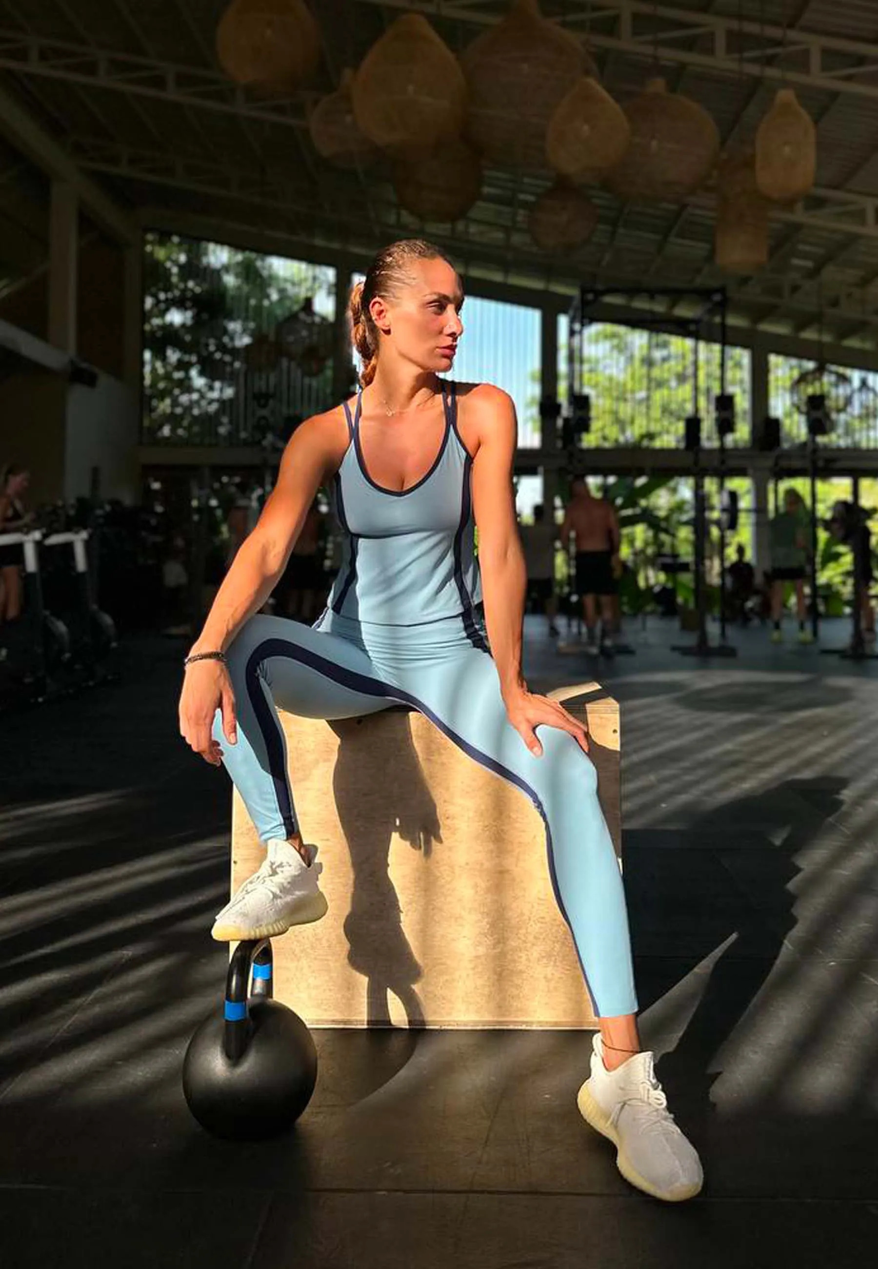 Spirit Tank Top mit integriertem BH ?C Dusty Baby Blue