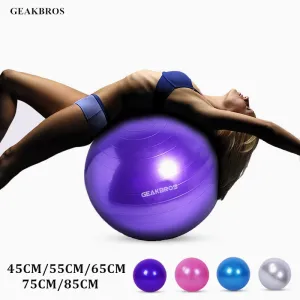 Sports Yoga Balls Exercise Stability Ball Pilates Fitness Gym Balance Strength Training Workout Massage Ball 45cm 55cm 65cm 75cm