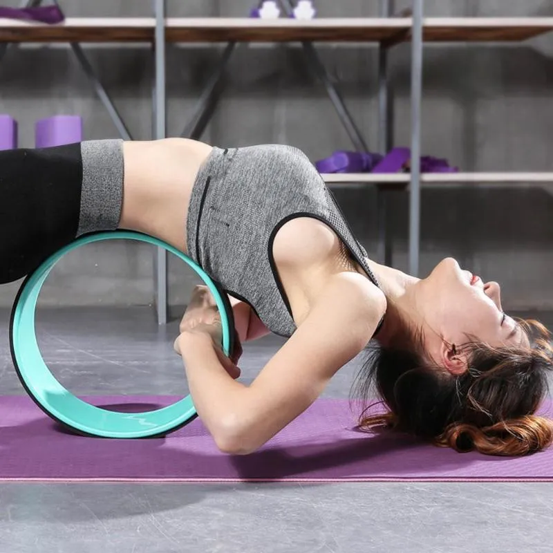 TPE Yoga Circles Pilates Professional Waist Shape Bodybuilding ABS Gym Workout Yoga Wheel Back Training Tool For Fitness props